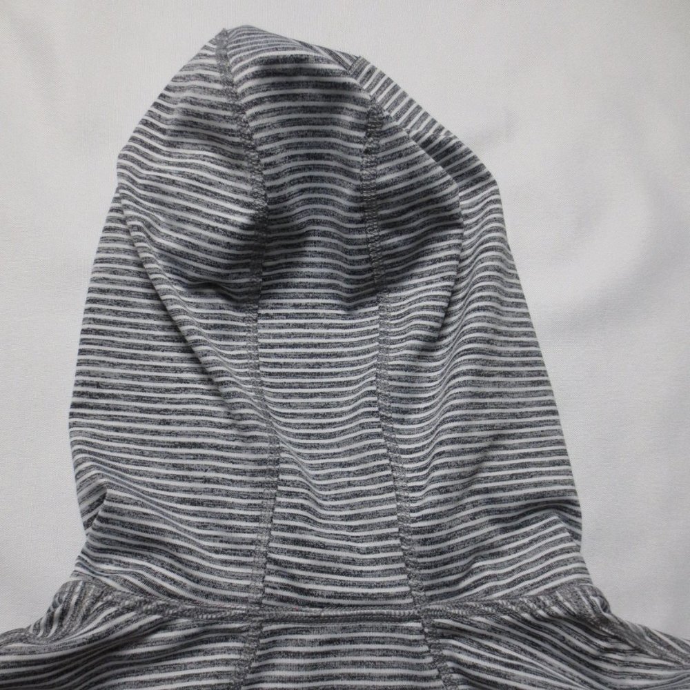4/$14 LUKKA womens STRIPED gray WHITE pink JACKET lightweight HOODIE SIZE MED - Picture 10 of 12